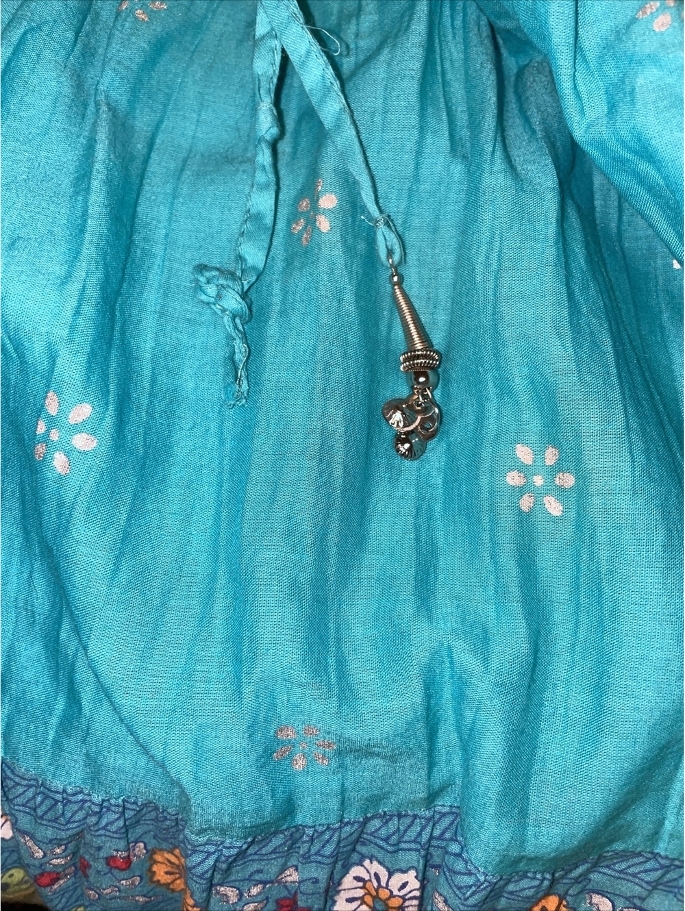 Boho Hippie Cottagecore Skirt Size Medium White Stag - Picture 9 of 9